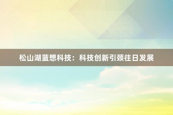 松山湖蓝想科技：科技创新引颈往日发展